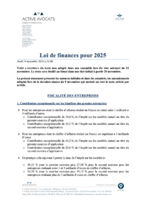 (Mise à jour au 14/11/24) – Loi de Finances 2025 : Nouvelles mesures fiscales pour les entreprises et les particuliers