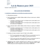 Loi de finances 2025 : Ce qu’il faut savoir pour les entreprises et les particuliers
