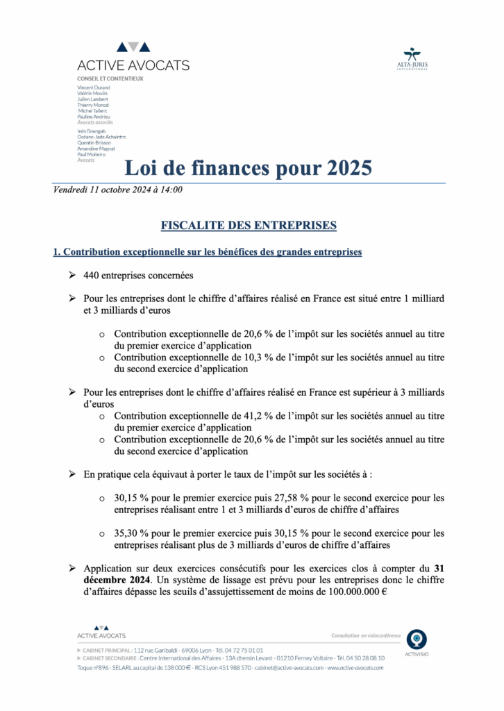 Loi de finances 2025 : Ce qu’il faut savoir pour les entreprises et les particuliers